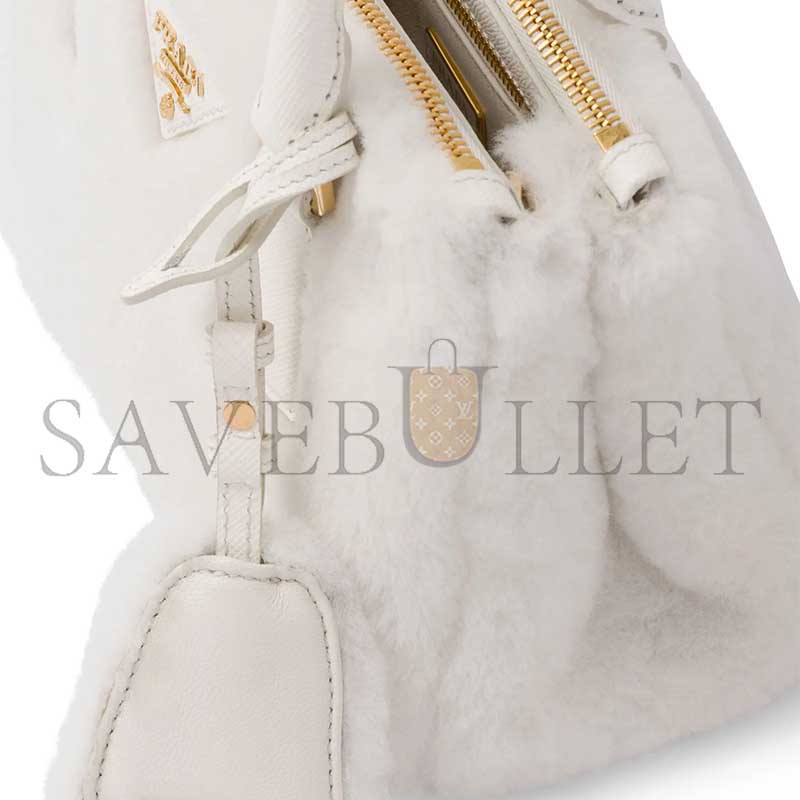PRADA GALLERIA SHEARLING MINI BAG 1BA906 (20*14.5*9.5cm)